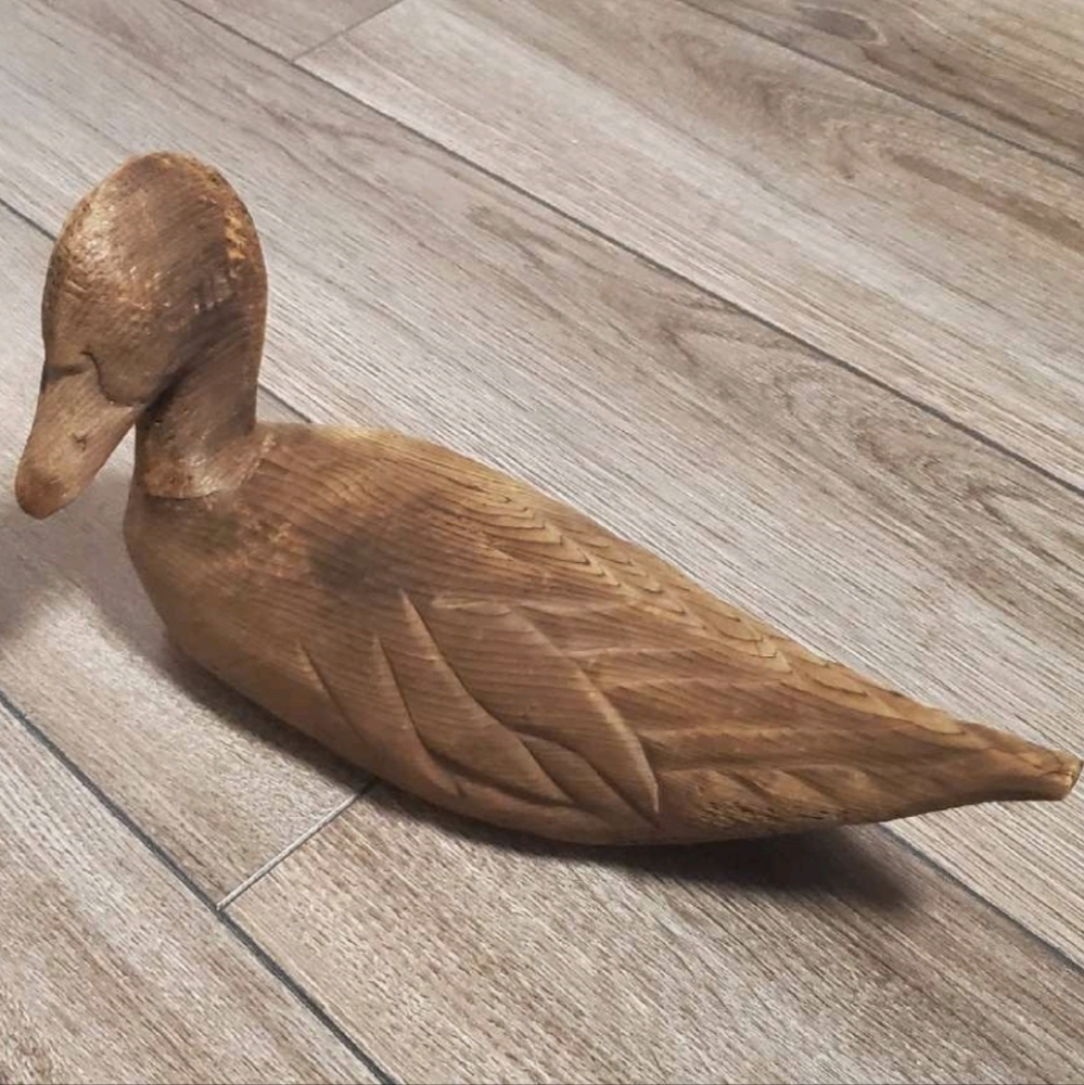 Handcrafted Wooden Duck - One of a Kind